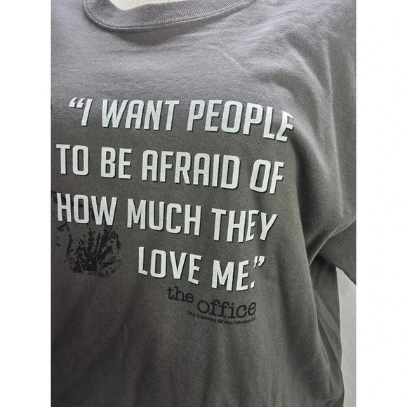 The Office “I Want People To Be Afraid Of How Much They Love Me" Tee LARGE - Picture 3 of 6